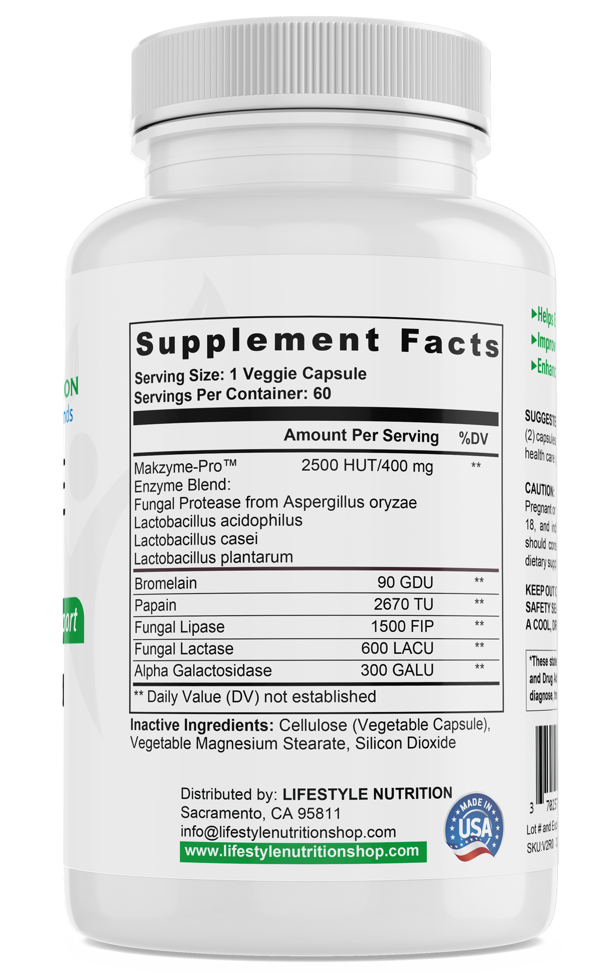 Digestive Enzyme Supplement Facts