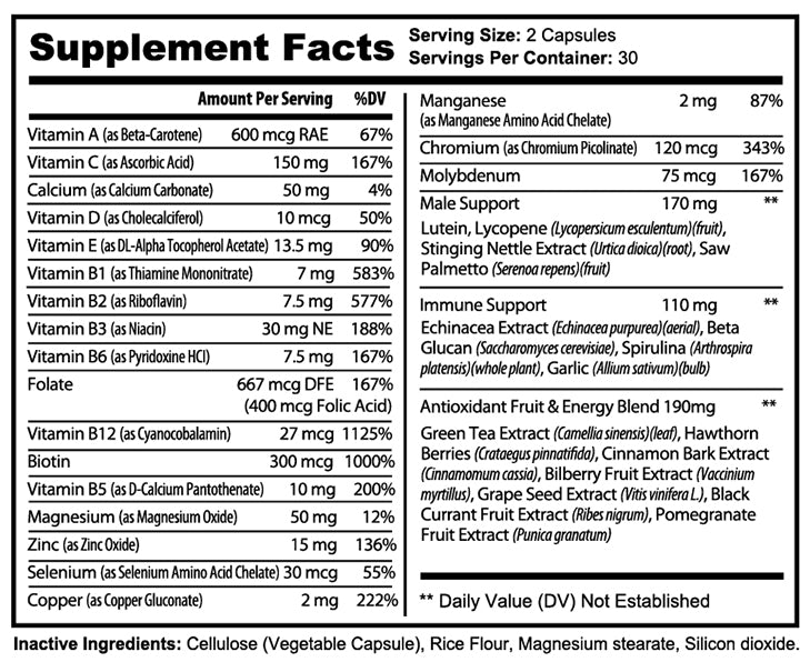 Men's 40+ Multi-Vitamin (6-Pack) Supplemenets
